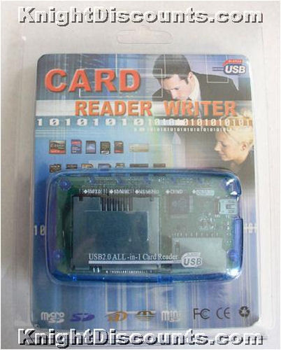 USB FLASH MEMORY CARD READER Media CF, SD, XD, MS, New!