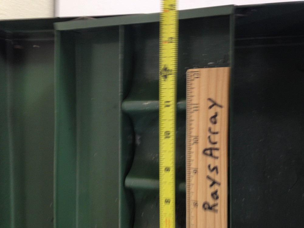 Vtg General Purpose triple Latch Tool Box medium unique size hammered gray brown