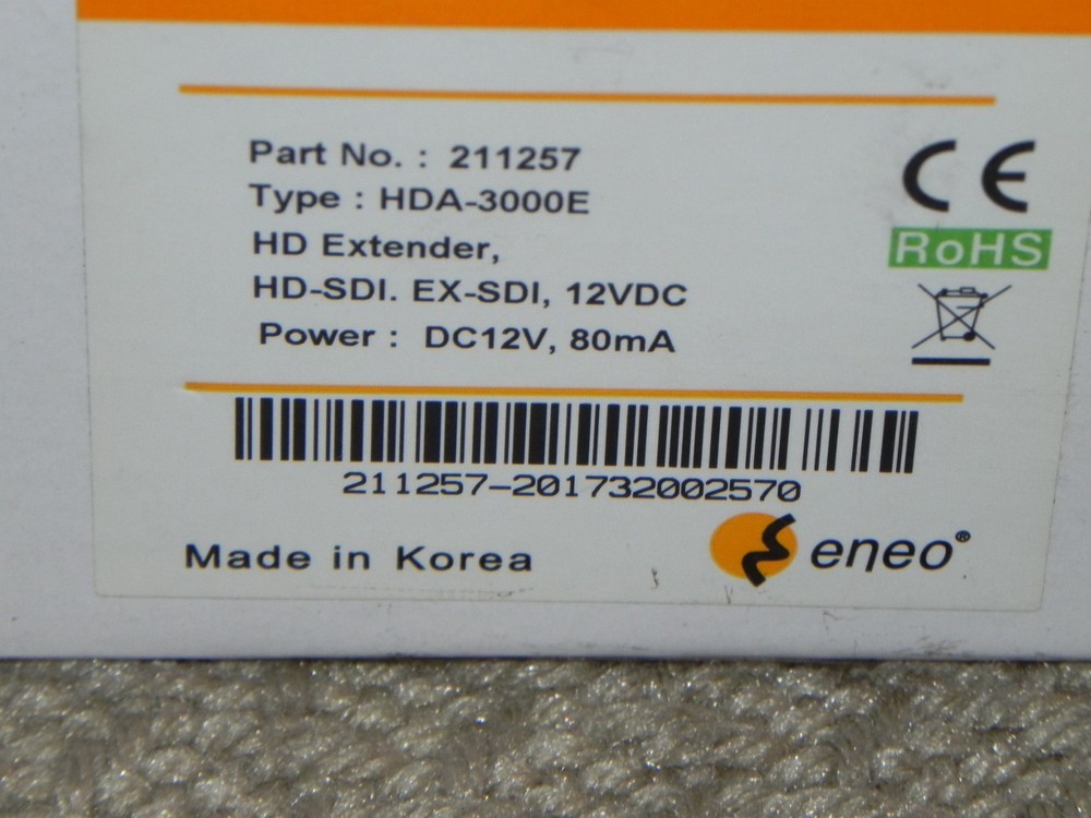 ENEO Security Extender 211257 HDA-3000E, Test pattern generator for HD-SDI