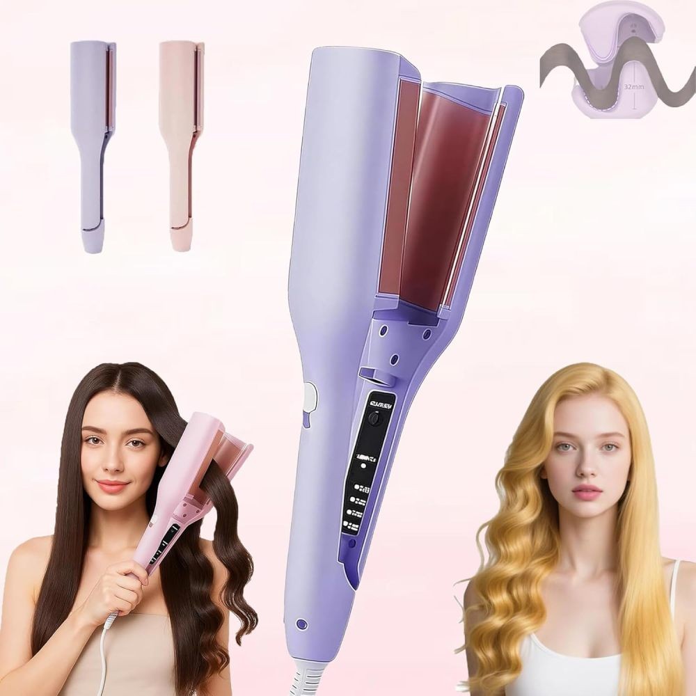 French Wave Curling Iron 32mm Simplicity Deep Wave Egg Roll Curling Iron Crimper