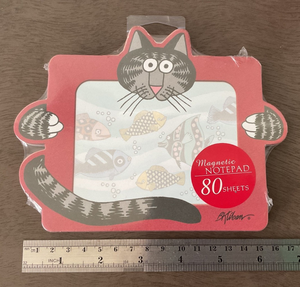 B Kliban cat magnetic note pad paper New Sealed