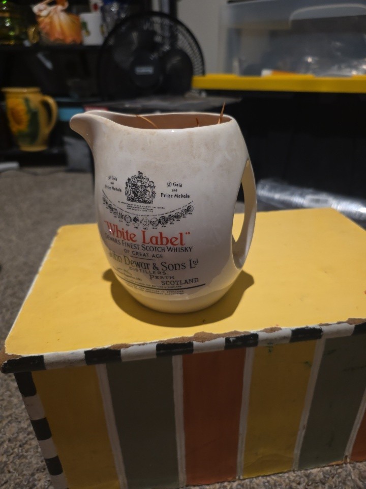White Label  Scottish  Whisky Pitcher