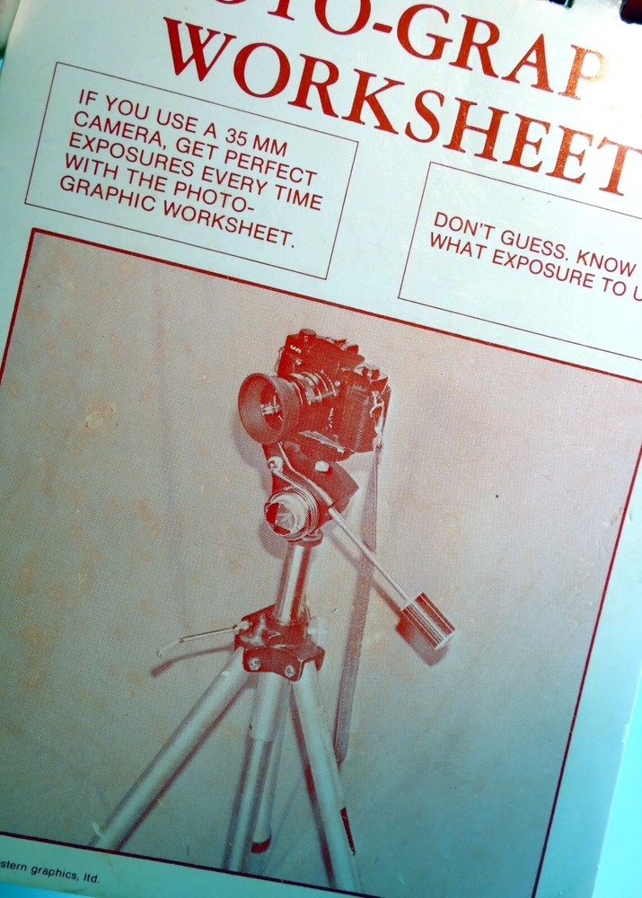 Photo-Graphic worksheet 4X5" notebook  notes