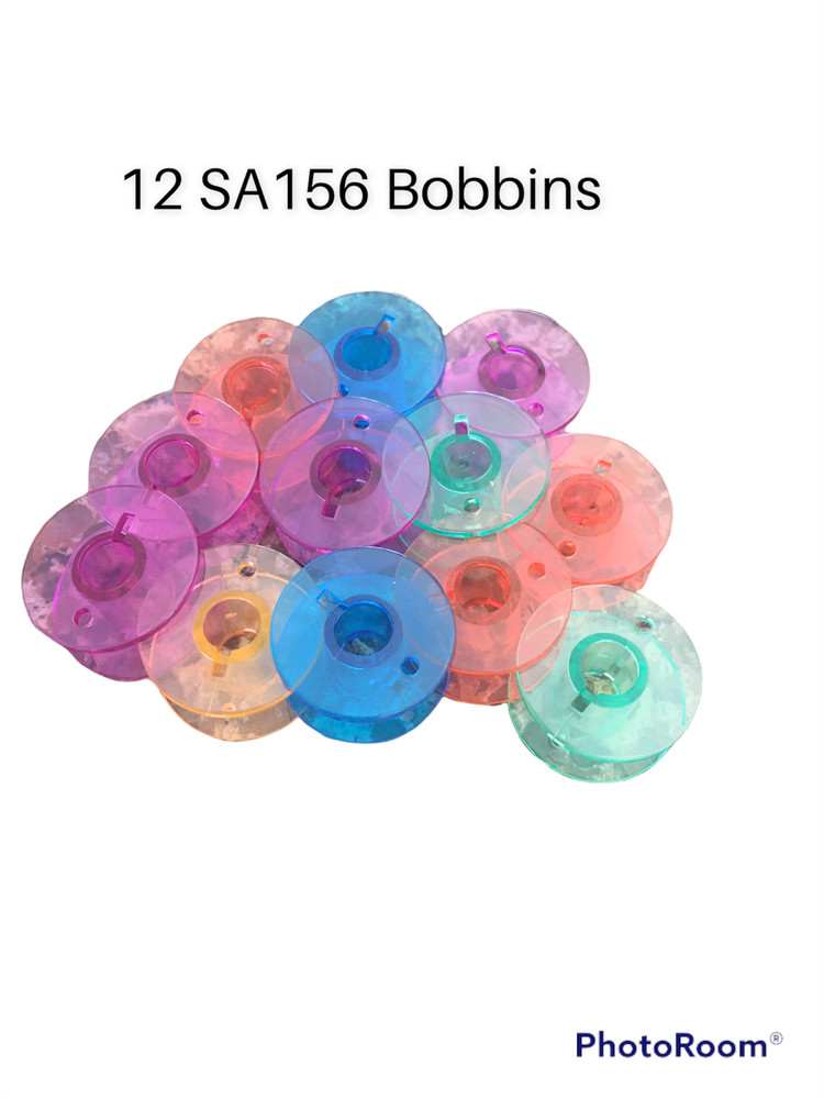 SA 156 Style Bobbins 12 Pack Rainbow Assortment