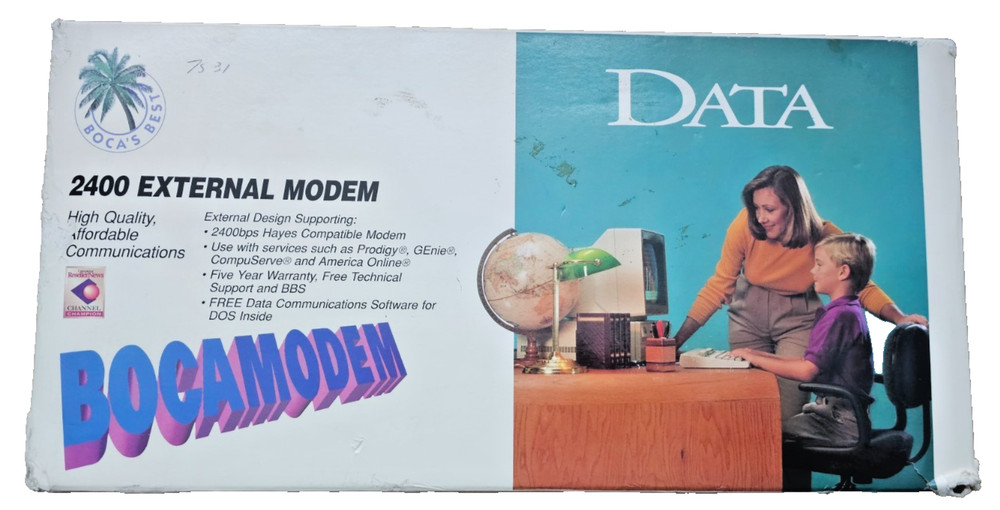 Bocamodem 2400bps External Modem Model M024ED