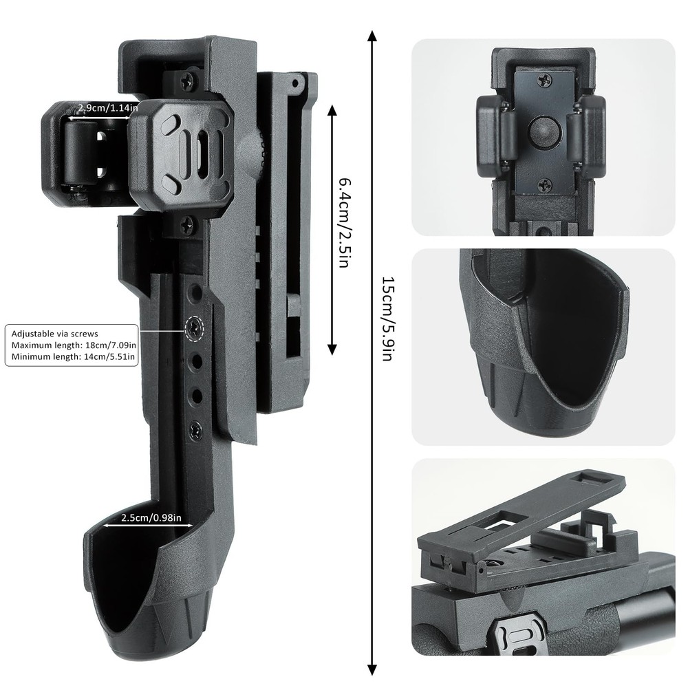 360° Rotating Quick Release Expandable Baton Holder for 21"-26" Telescopic Bato