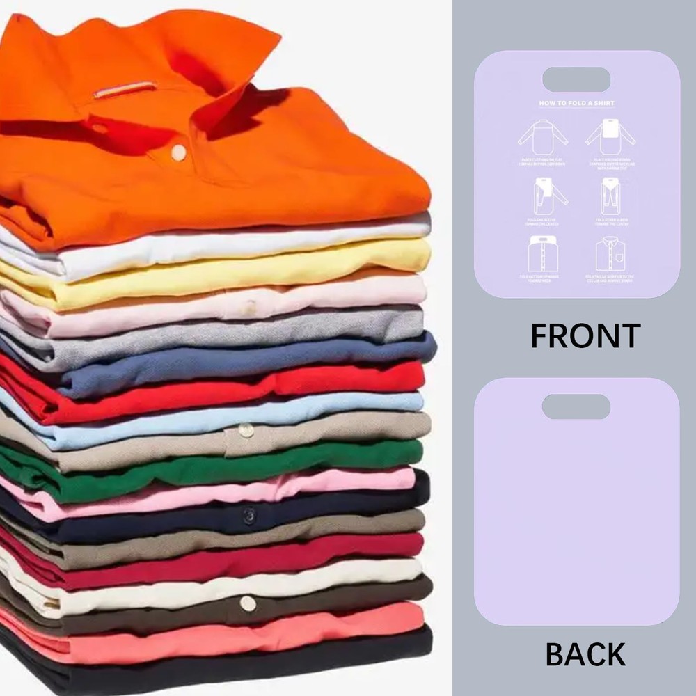 2Pcs Shirt Folding Board, Portable Clothes Folder, Plastic Laundry Folders fo...