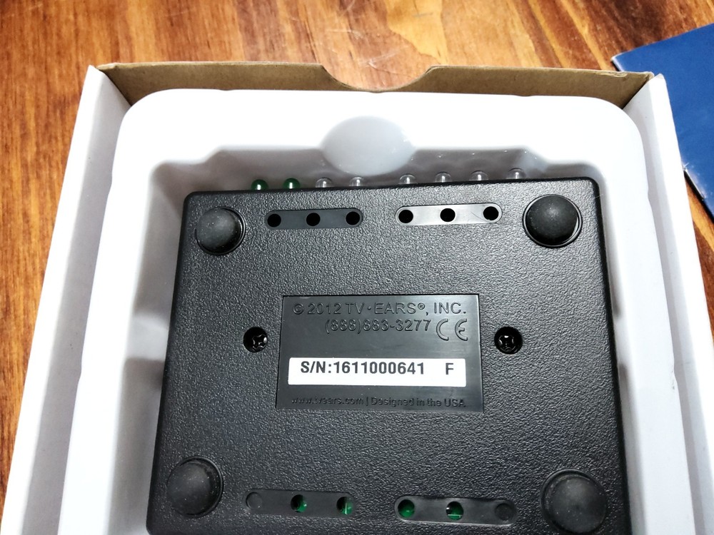 TV Ears Wireless Hearing Analog Transmitter Dual Charger Base Only, Tested
