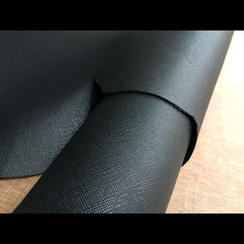 Full Grain Color Taiga First Layer Leather Craft Material Cross Pattern Cowhide