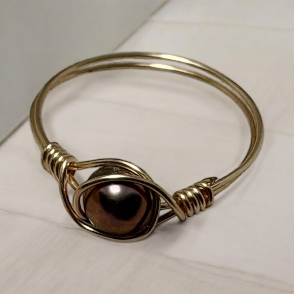 Black Pearl Gold Plated Ring Handmade Beautiful Ring