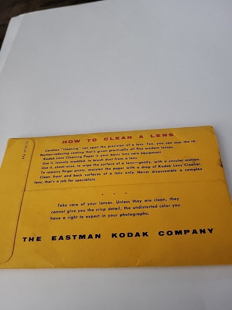 Kodak Lens Cleaning Paper