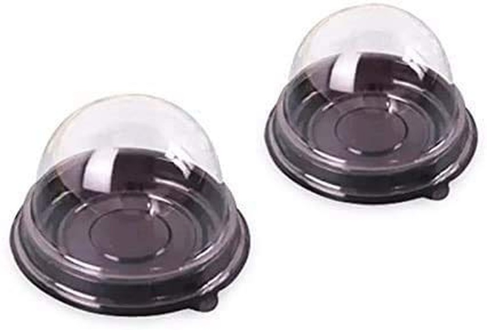 Clear Plastic Mini Cupcake Container,25 PC Desk Pet Containers Mooncake Boxes...