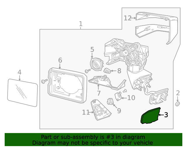 Genuine GM Mirror Assembly Gasket 85166193