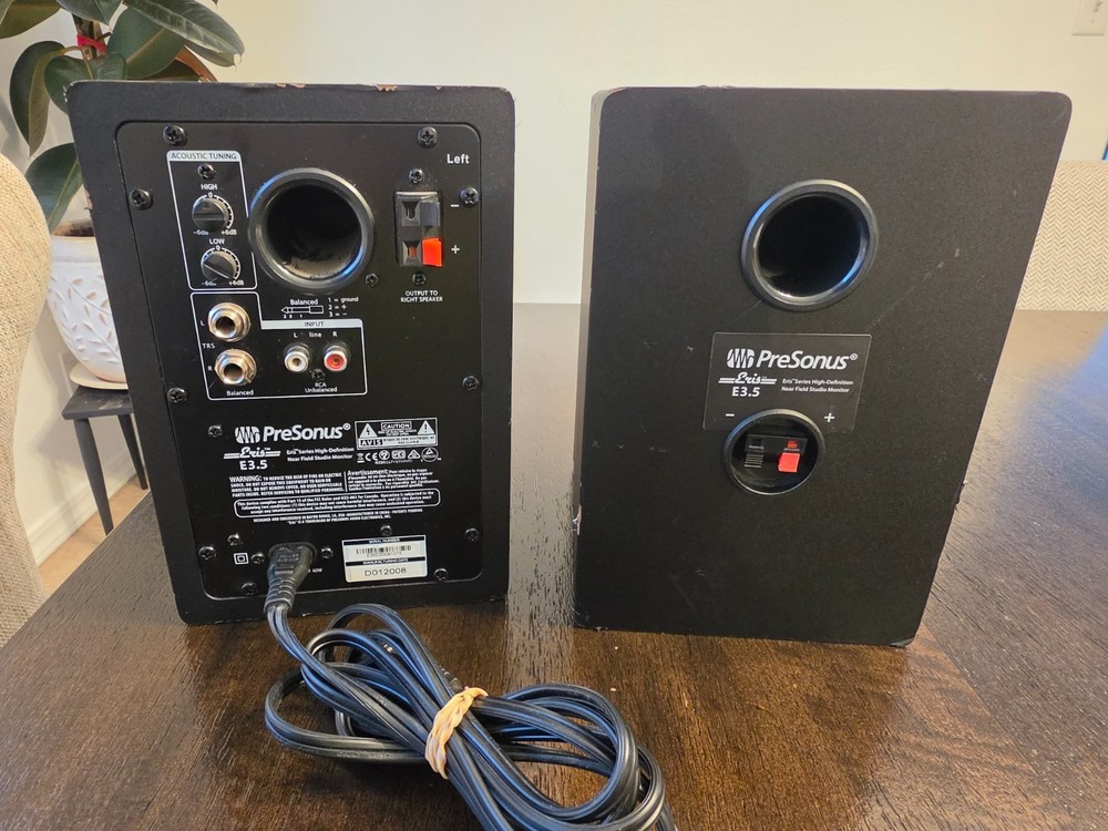PreSonus Eris E3.5 Powered Studio Monitors Pair Home Studio Speakers Tested