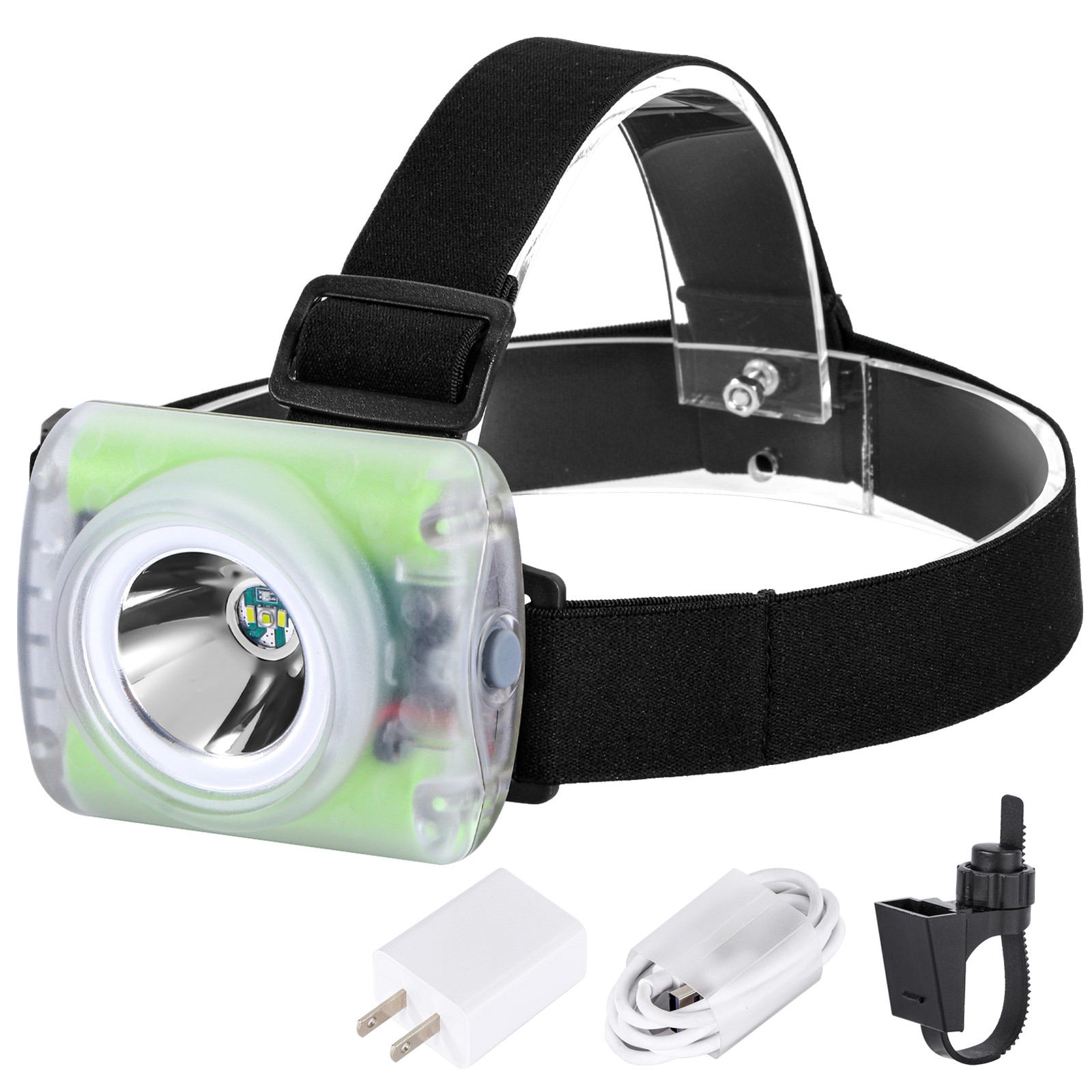 Superbright LED Rechargeable Hard Hat Waterproof Mining Light with Charger IP68