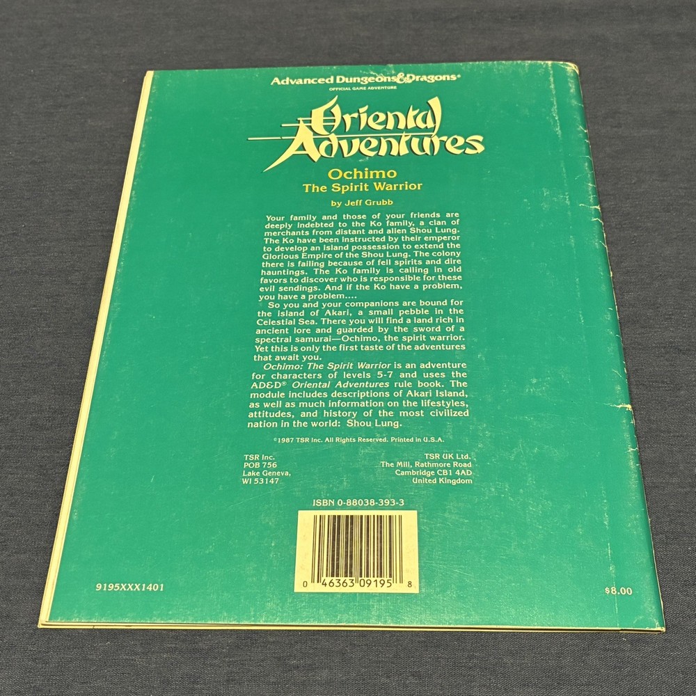 Advanced Dungeons & Dragons OA3 Ochimo The Spirit Warrior