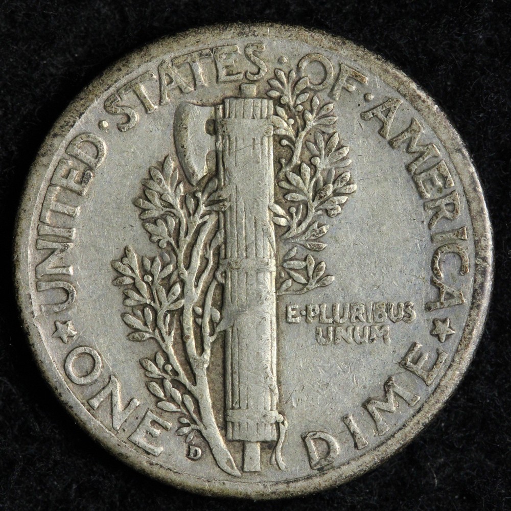 1928-D Mercury Silver Dime XF E278 DZNK