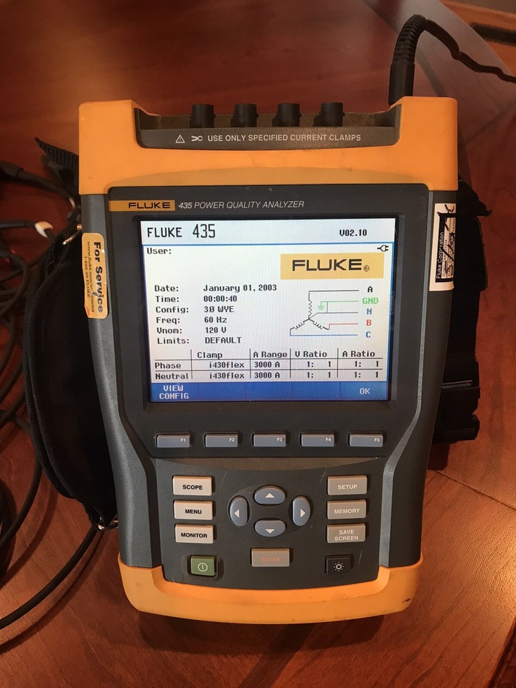 Fluke 435 Three Phase Power Quality Analyzer Set