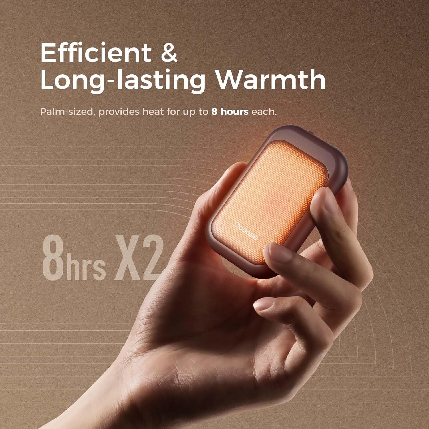 OCOOPA Magnetic 2 in 1 Rechargeable Hand Warmers 5000mAh Power Bank 16 Hrs Heat