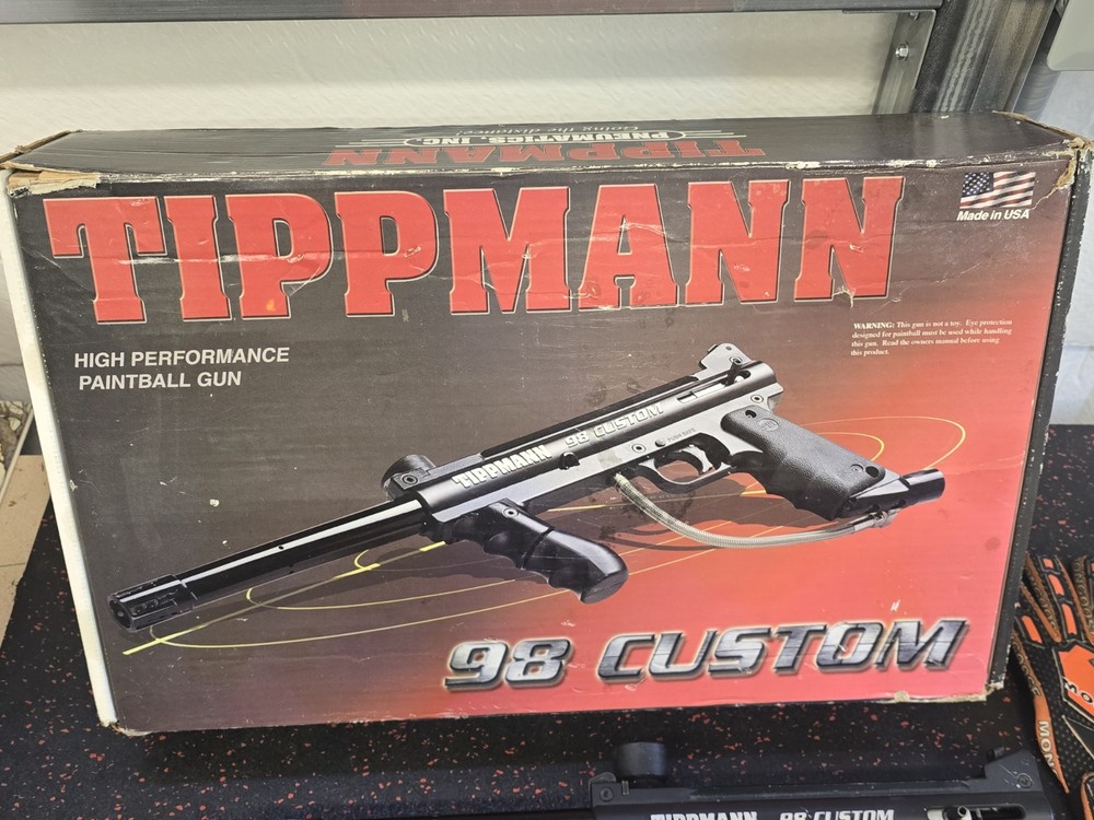 Tippmann 98 Custom Marker * TESTED & WORKING * + Extras * IN BOX!