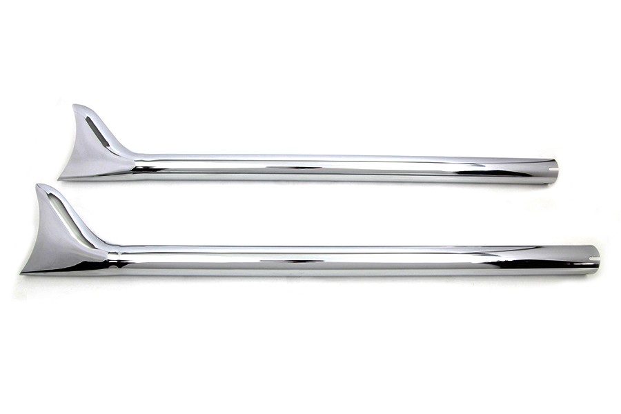 36 inch Straight Fishtail Extension Set Chrome for Harley-Davidson