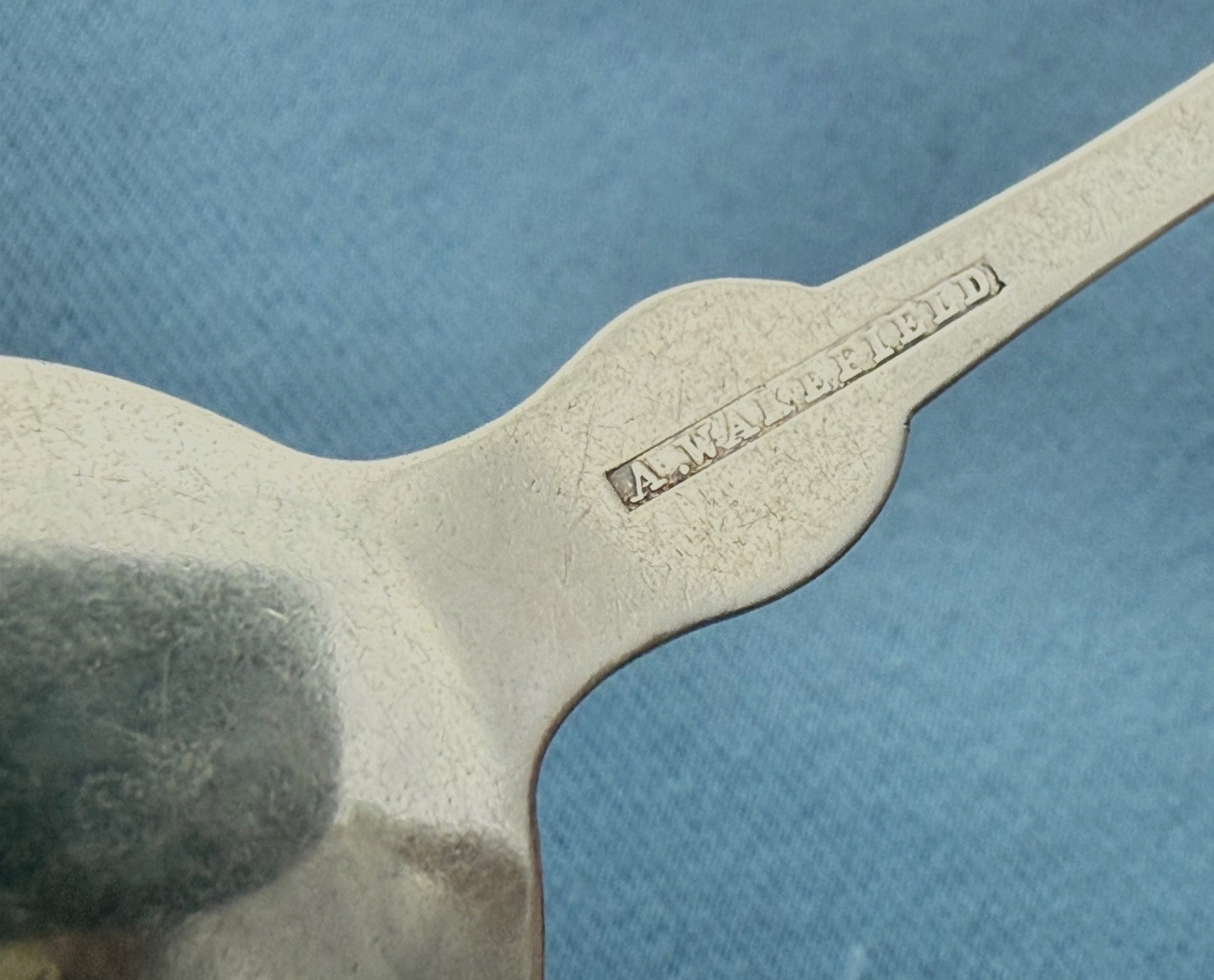 Mixed Lot Coin Silver 3 Soup or Desert Spoons Mixed Makers Mono 7 Inch 68 Grams