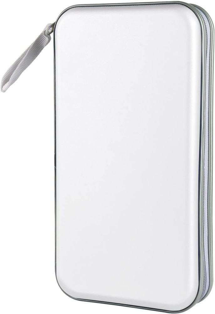 CD Case, DVD Case Holder 96 Capacity Hard Plastic CD DVD Disc Cases White