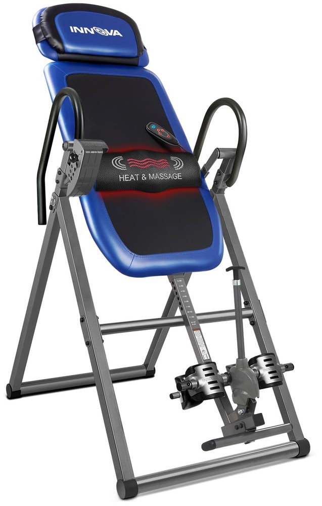 ITM4800 Advanced Heat and Massage Inversion Table,Black/ Blue / Gray