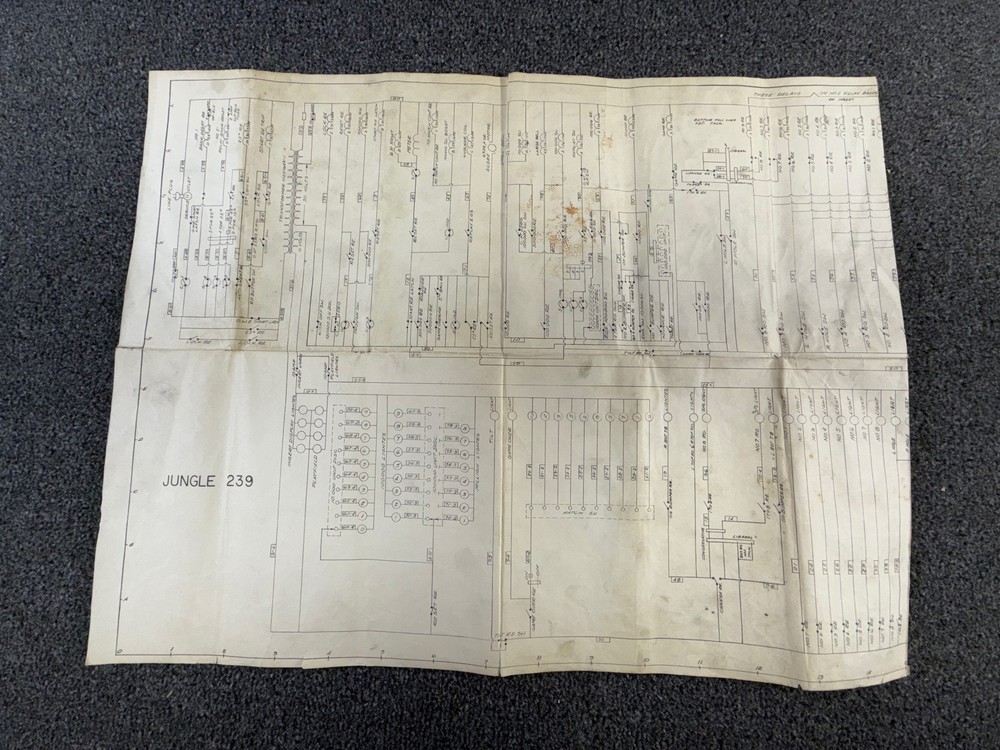 Williams Jungle Pinball Machine Game Manual Schematics ORIGINAL