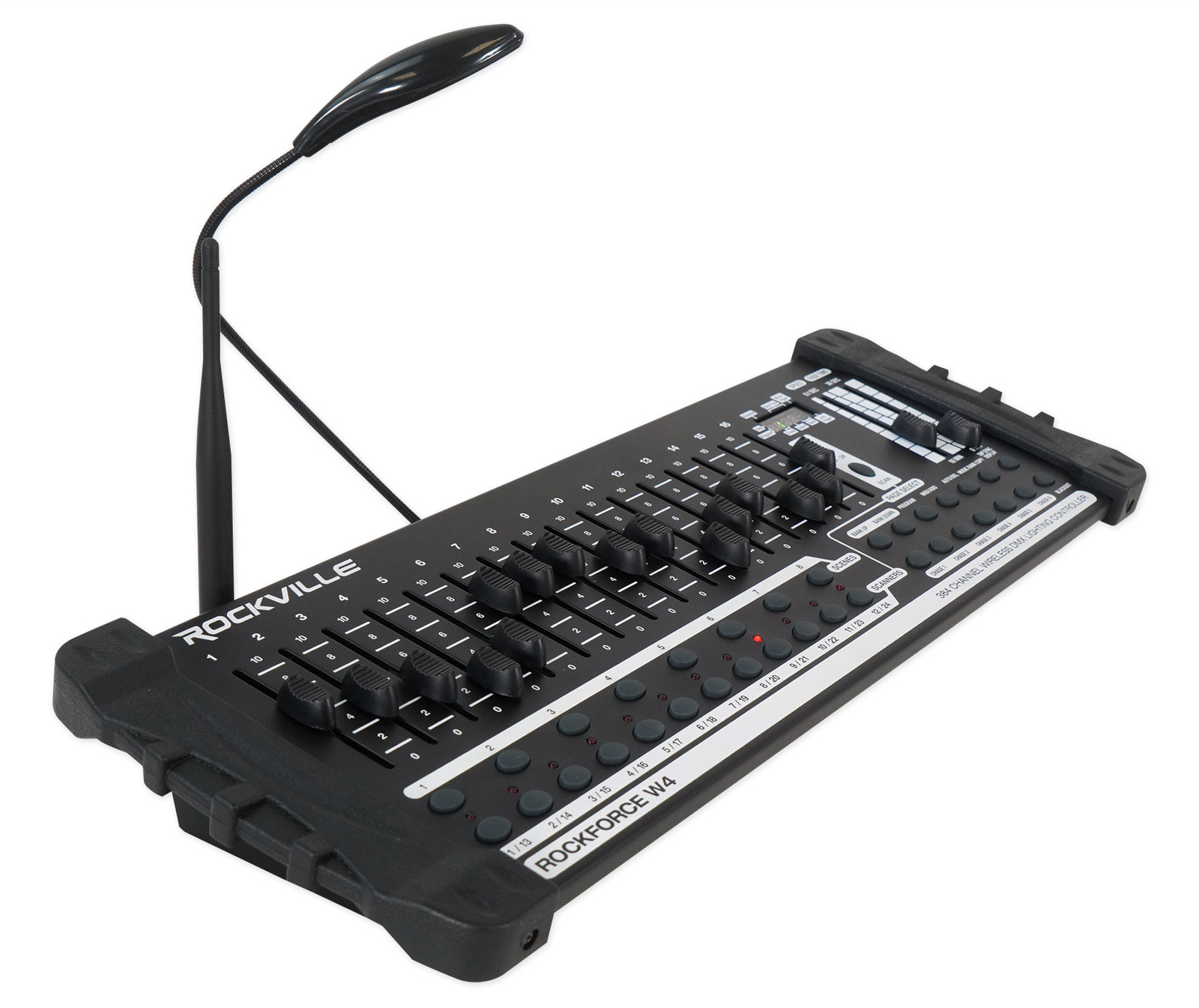 Rockville ROCKFORCE W4 384 Channel Wireless DMX Lighting Light Controller+MIDI