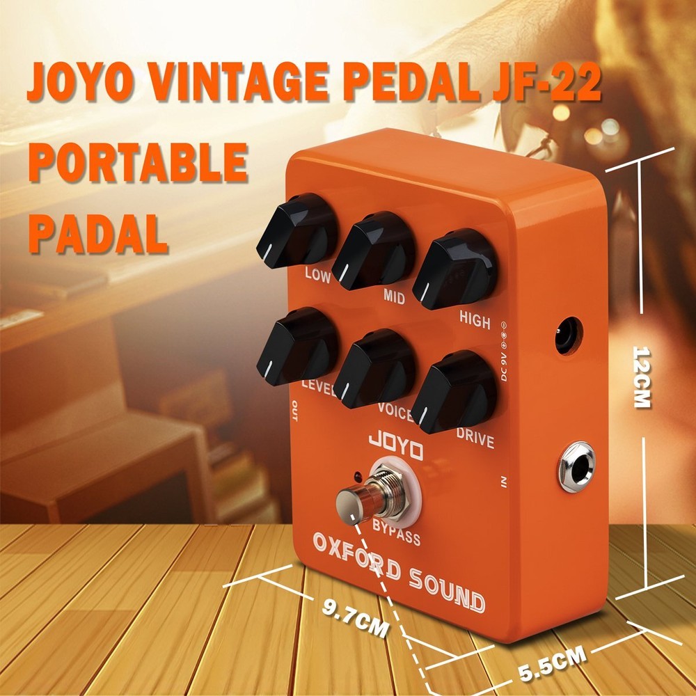 JOYO Overdrive Guitar Effect Pedal Orange Amplifier Simulation Distortion (Open)