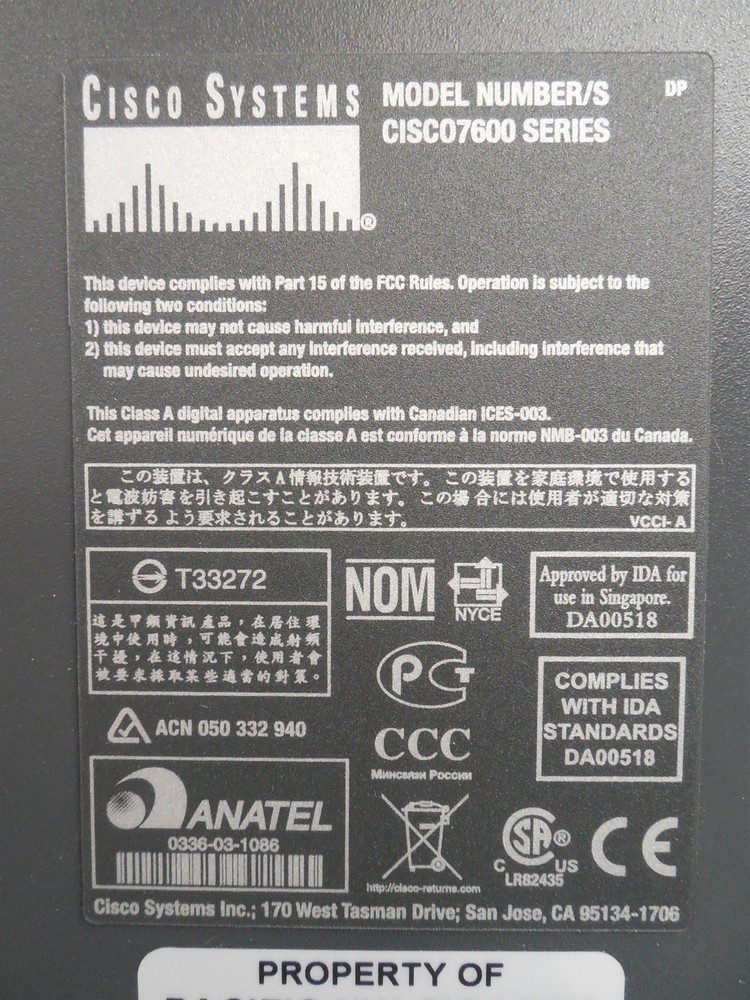 Cisco 7609 Chassis - USED in Good Working Condition