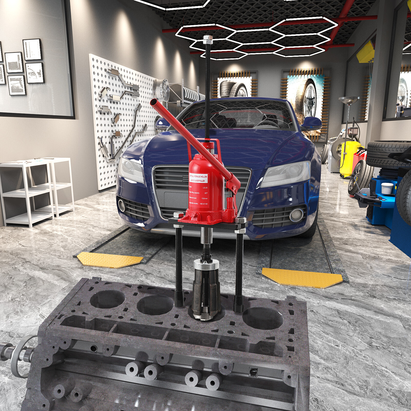 20Ton Cylinder Sleeve Liner Puller Tool Truck Tractor or Automotive Fut Truck