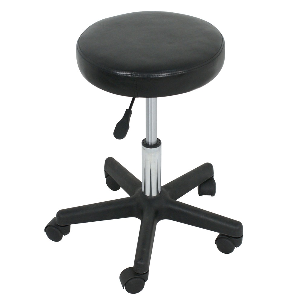 2PCS Adjustable Salon Stool Hydraulic Saddle Rolling Chair Tattoo Durable Cozy