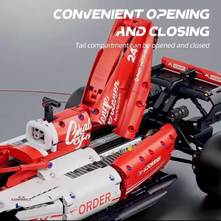 Kbox 2023 1:8 Technical Alfa Romeo C43 1700+ Pcs MOC Building Blocks Set F1 Car