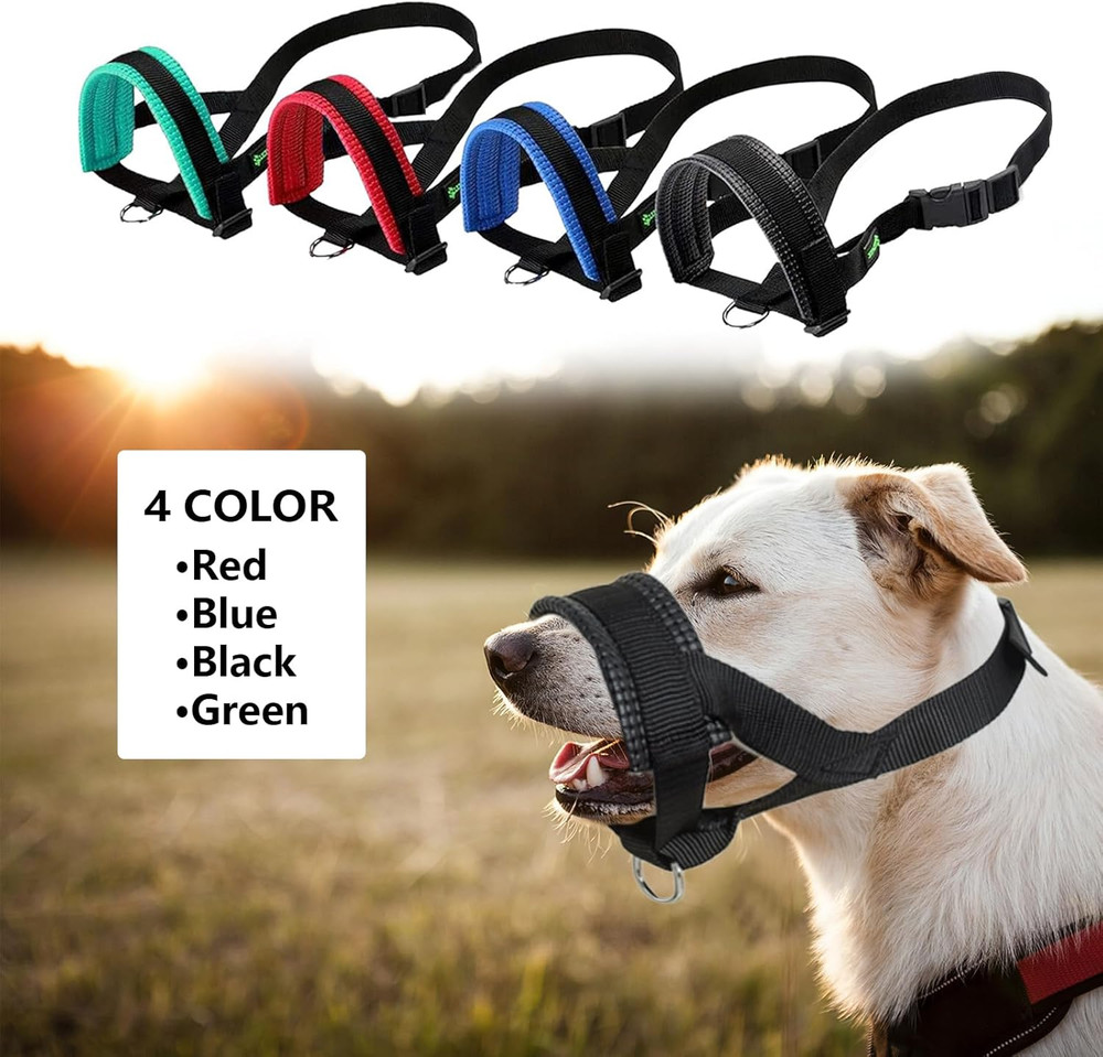 Nylon Dog Muzzle for Small,Medium,Large Dogs Prevent from Biting,Barking and Che