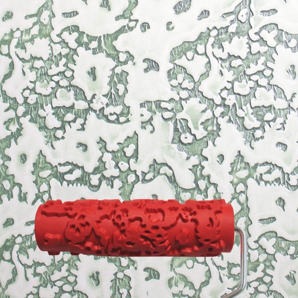 7'' Patterned Roller for Wall Decoration Classic Brick Embossing Texture Rubber
