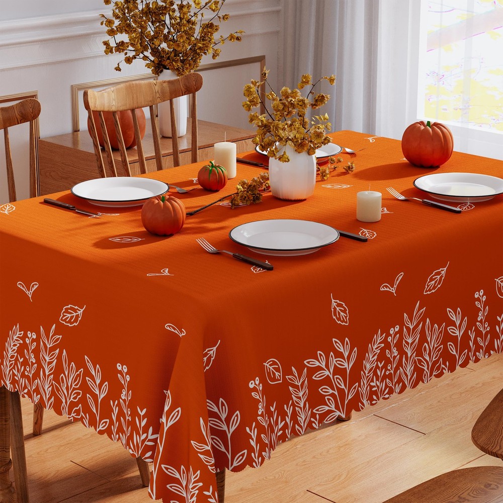 Fall Tablecloth 60x84 Inch Rectangle, 60'' x 84'' Rectangular, Multi Color