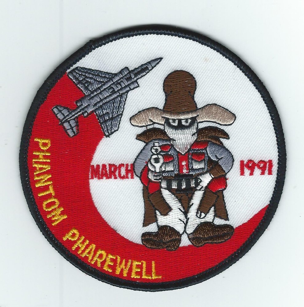 457th FIGHTER SQUADRON PHANTOM PHAREWELL MARCH 1991 patch