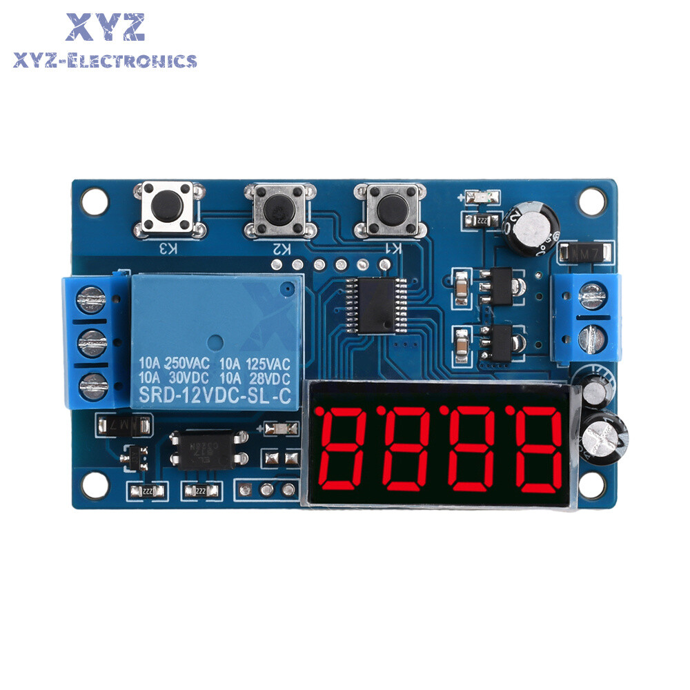 DC12V LED Display Digital Delay Timer Control Switch Relay Module/PLC Automation