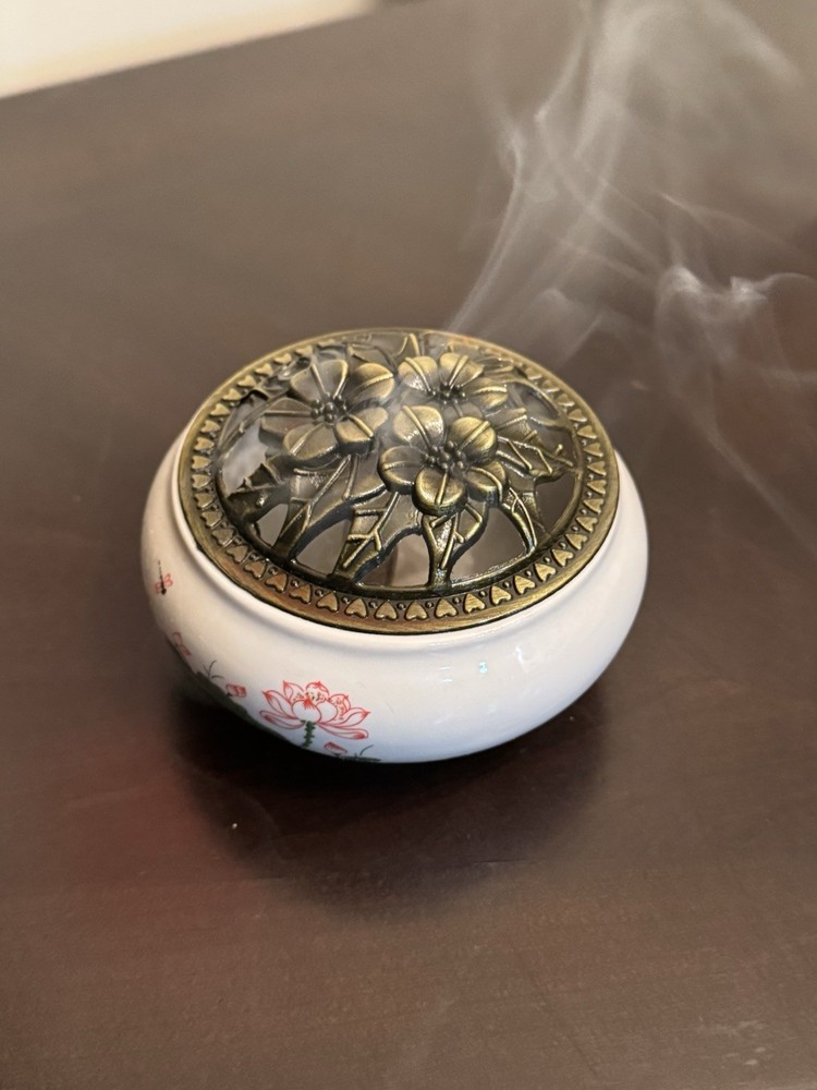 Incense Stick Holder Ceramic 1 Ct White