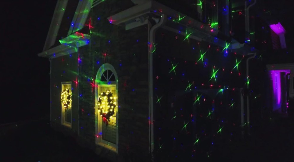 Mini House RGB Firefly with 32 Patterns Garden Laser Lights Projector