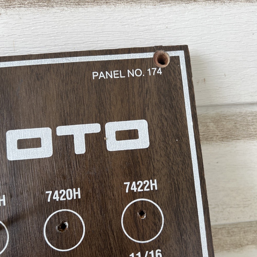 Vintage Challenger By Proto Tool Display Board Panel #174 socket