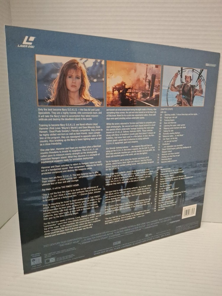 THE FINEST HOUR (1991 LASERDISC) Rob Lowe,gr