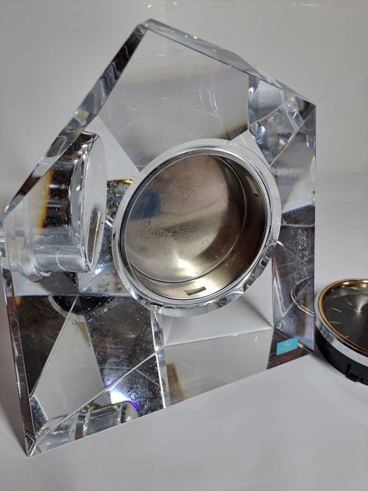 [Antique] HOYA/Hoya Crystal Clock Interior Object Retro