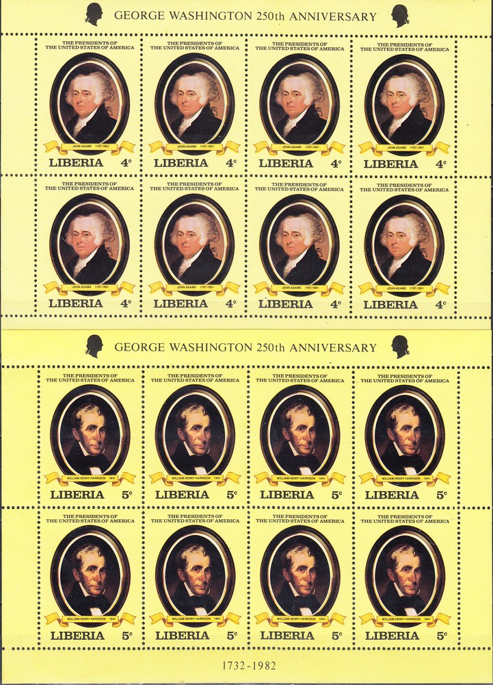 W LIBERIA 0901-910 MS US PRESIDENTS (1)