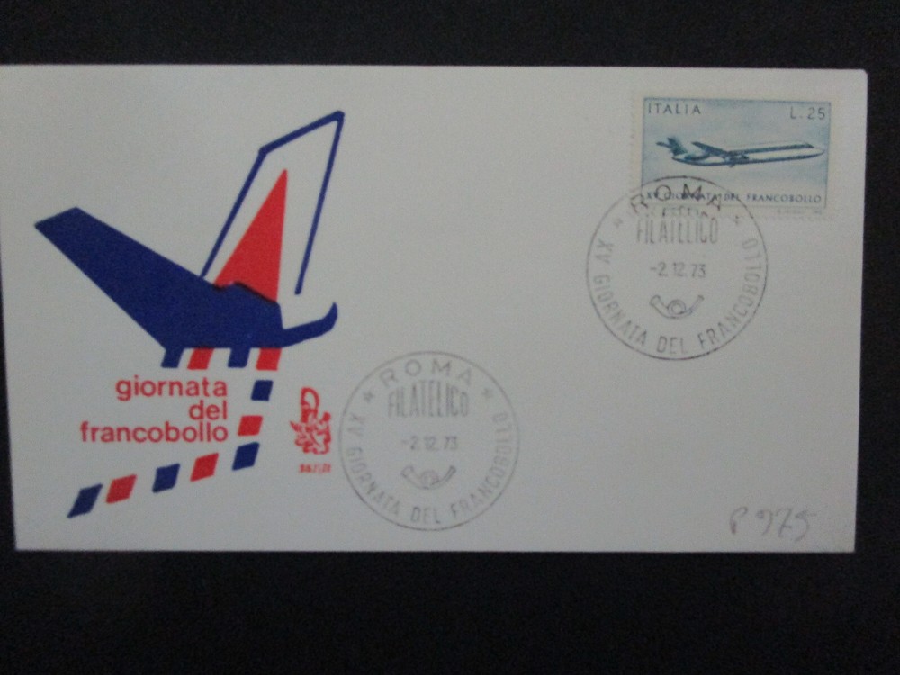 1973 FDC ITALY REPUBLIC XV STAMP DAY (P975)