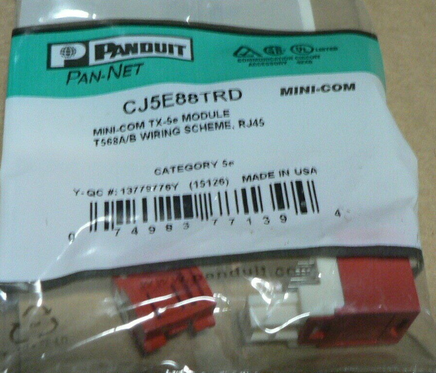 PANDUIT CJ5E88TRD TX-5e Cat.5e Keystone Jack