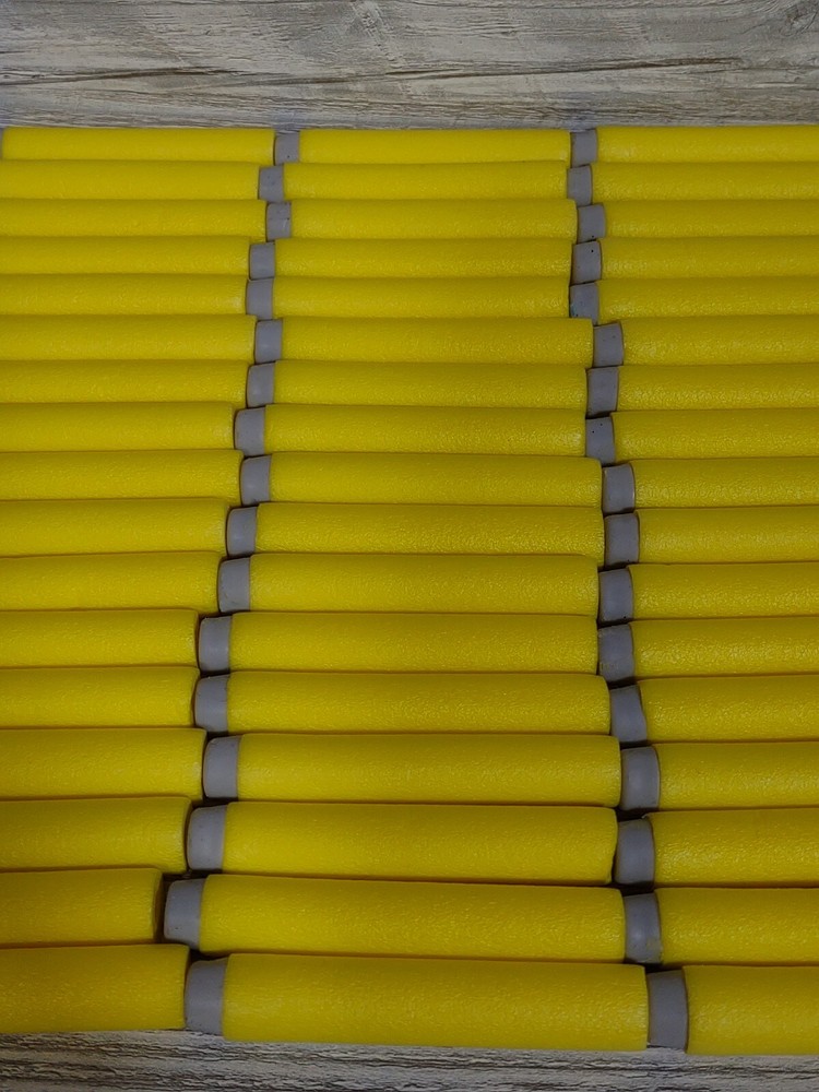 72 Yellow and Blue NERF Replacement Darts Refill Extra Flat Tip