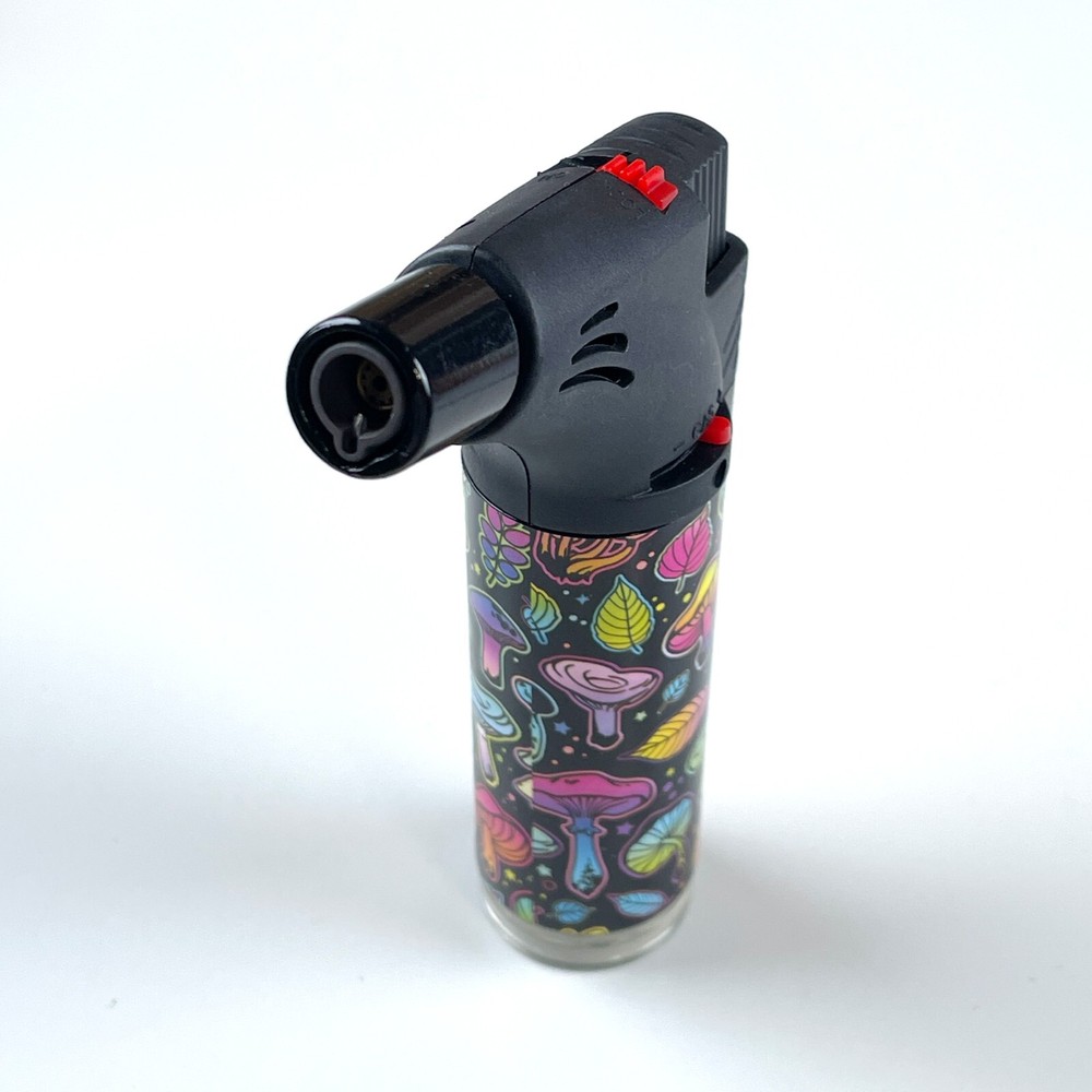 3Pack Jumbo 4" Single Jet Flame Torch Gun Lighter Refillable Lockable Colorful